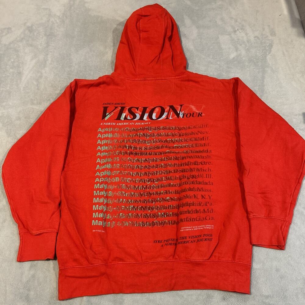 Jaden Smith Vision Tour Hoodie Mens Medium Music 2018 Sweater Concert Merch